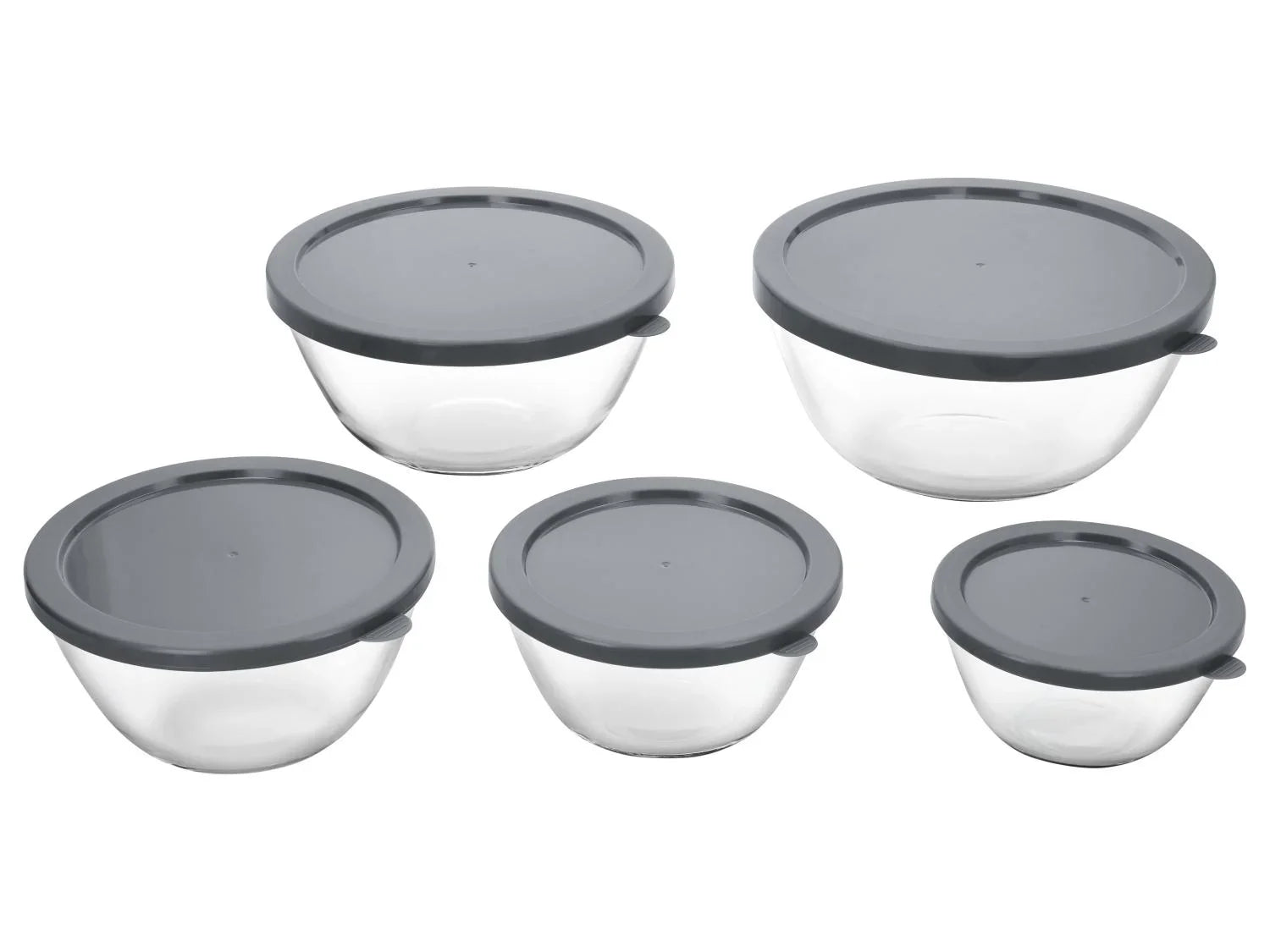 SILVERCREST Set de 5 botes de conservation en verre