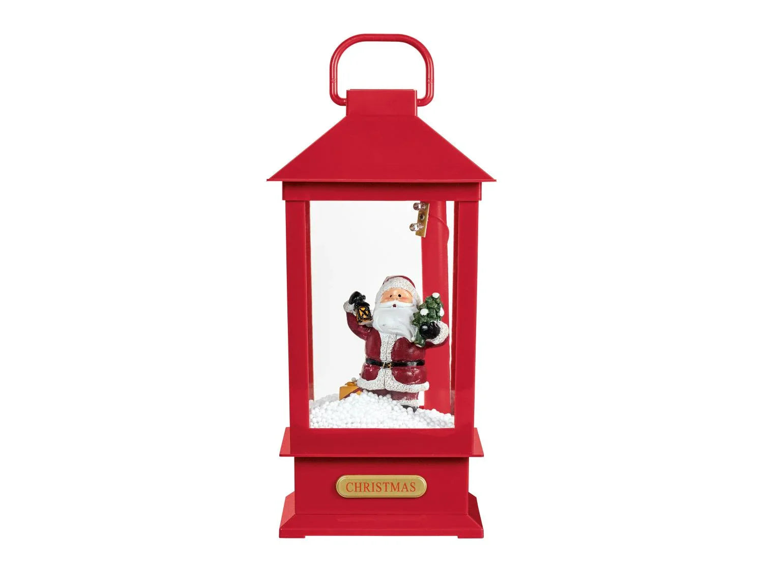 LIVARNO home Lanterne LED avec effet tempte de neige et musique