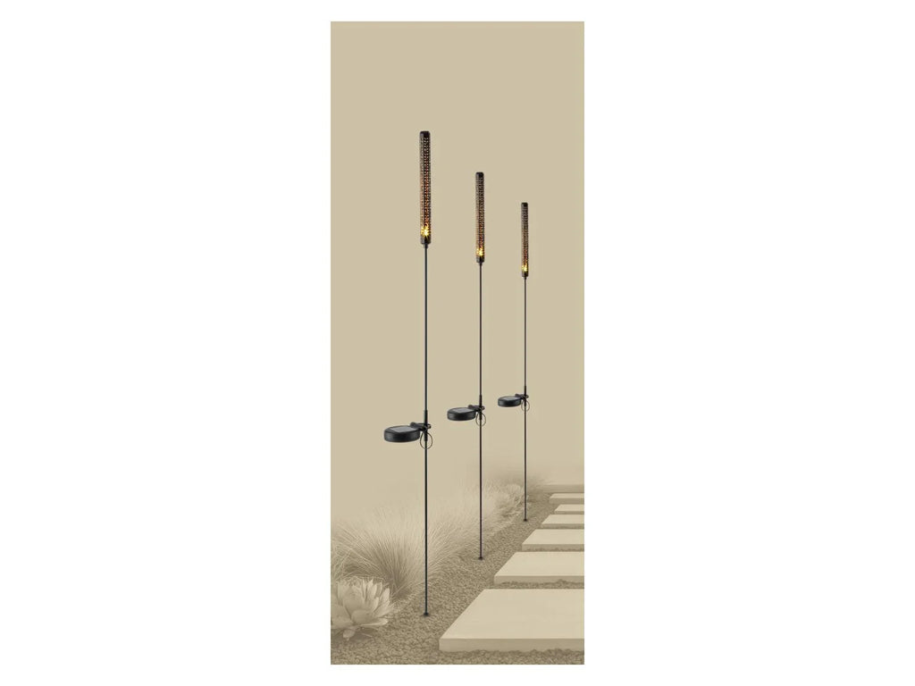 LIVARNO Lot de 3 lampes solaires LED