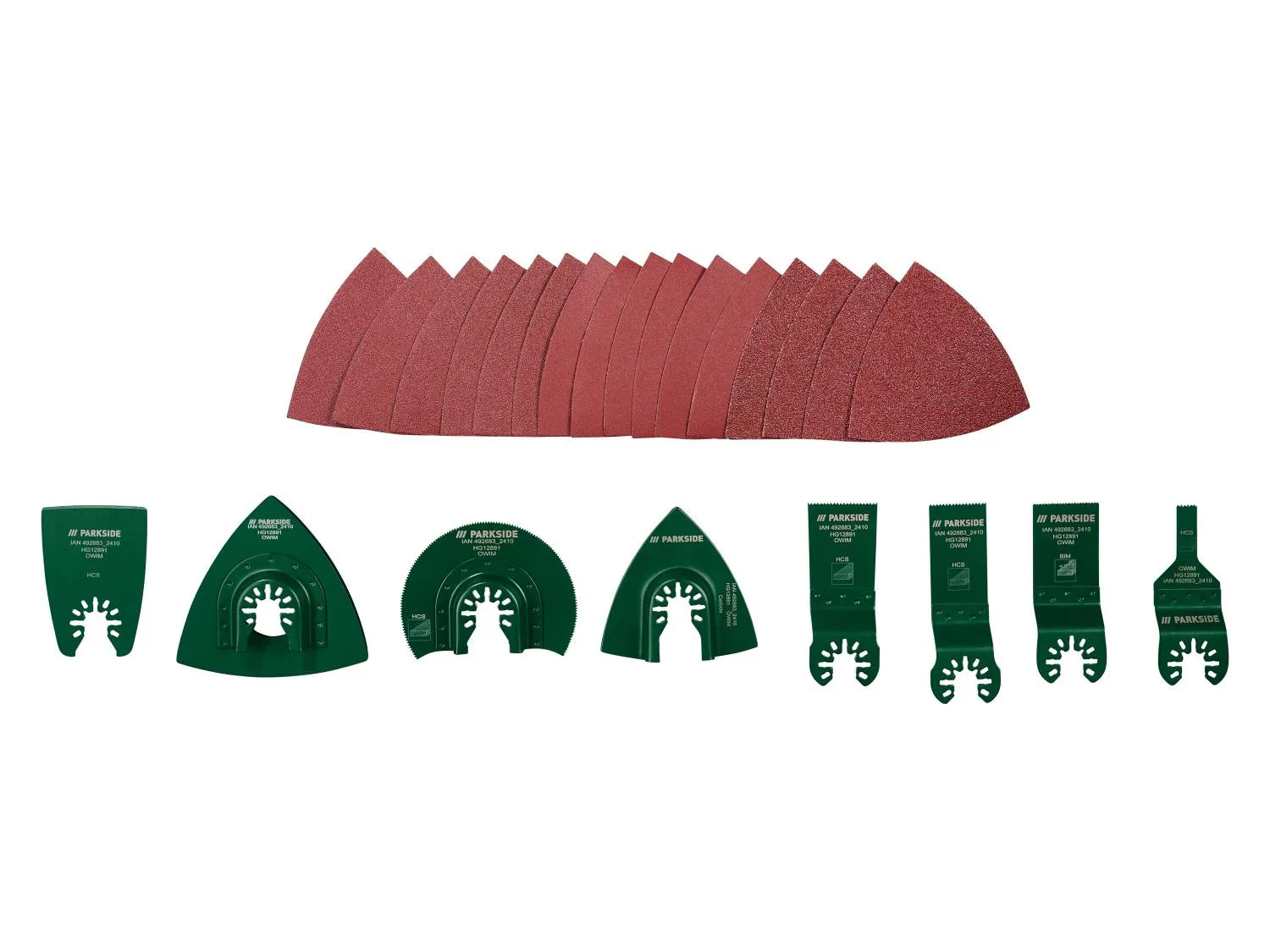 PARKSIDE Accessoires pour outil multifonction, 24 pices