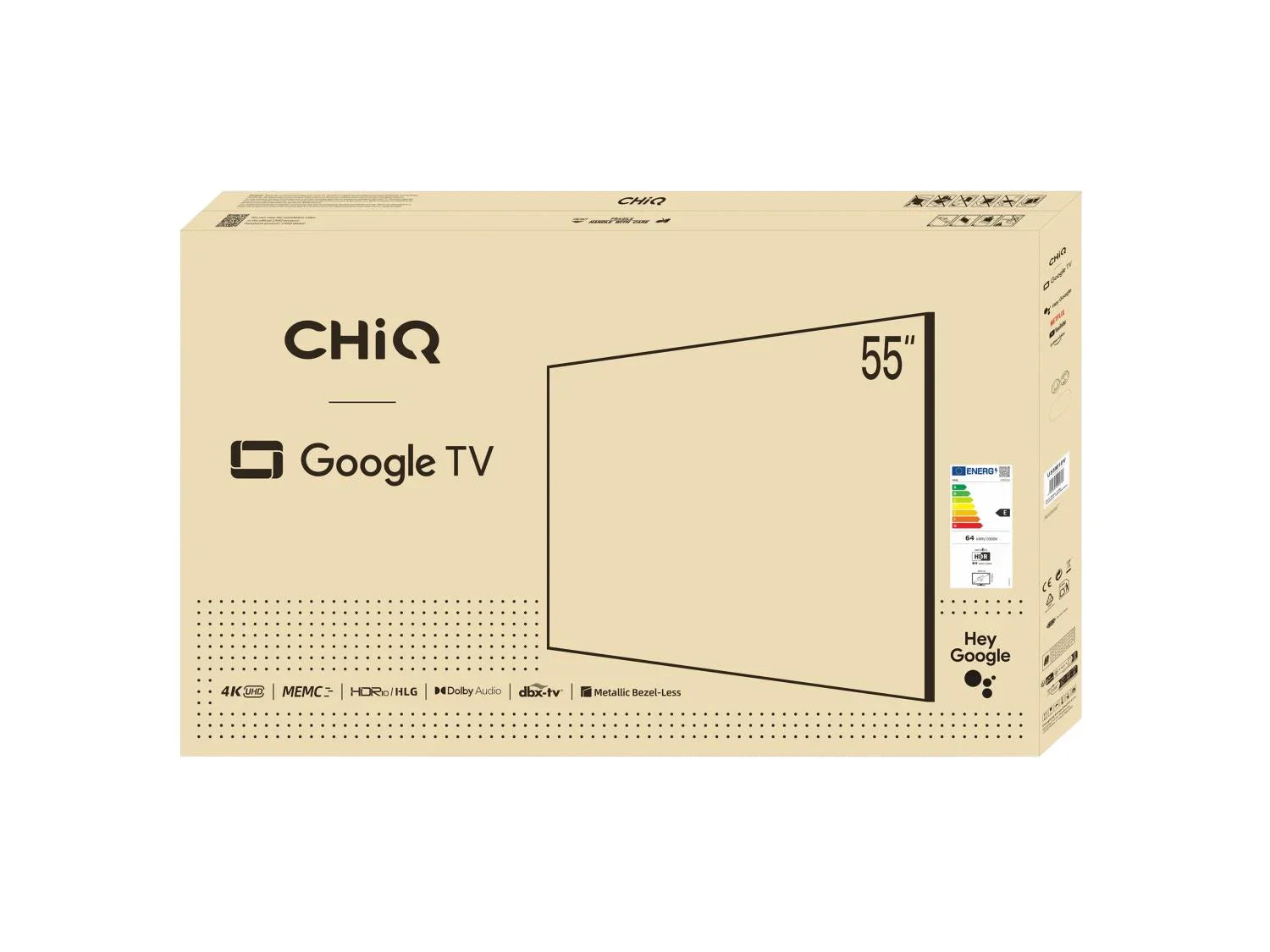 Chiq Smart TV UHD U55M10V, 55 pouces (138 cm)