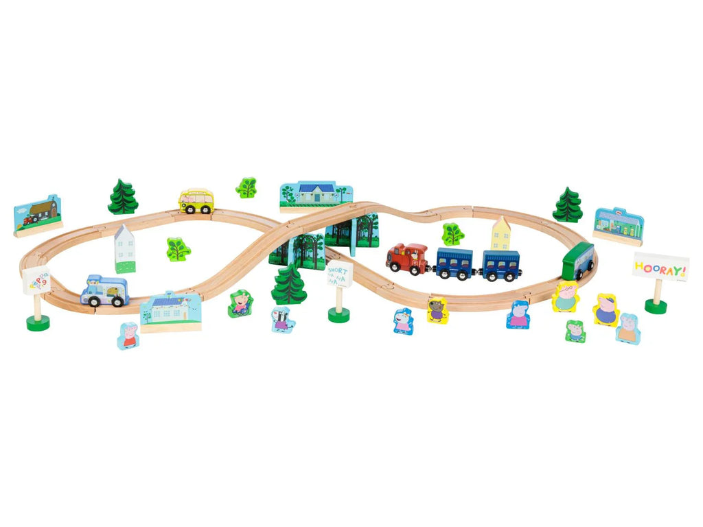 Coffret de train en bois Peppa Pig