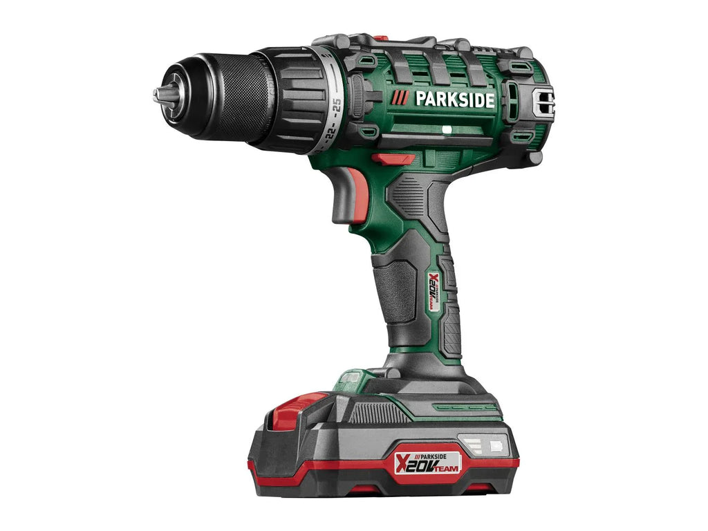 PARKSIDE Perceuse-visseuse sans fil et accessoires PABS 20-Li G8, 20 V