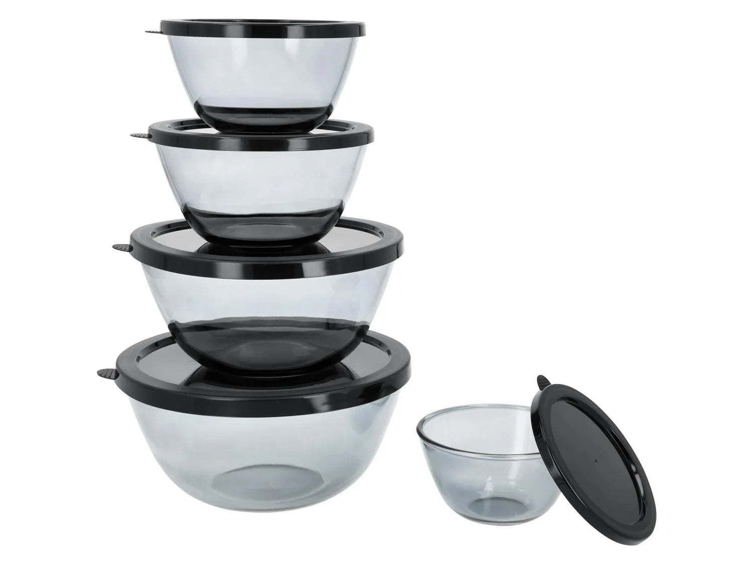 SILVERCREST Set de 5 botes de conservation en verre