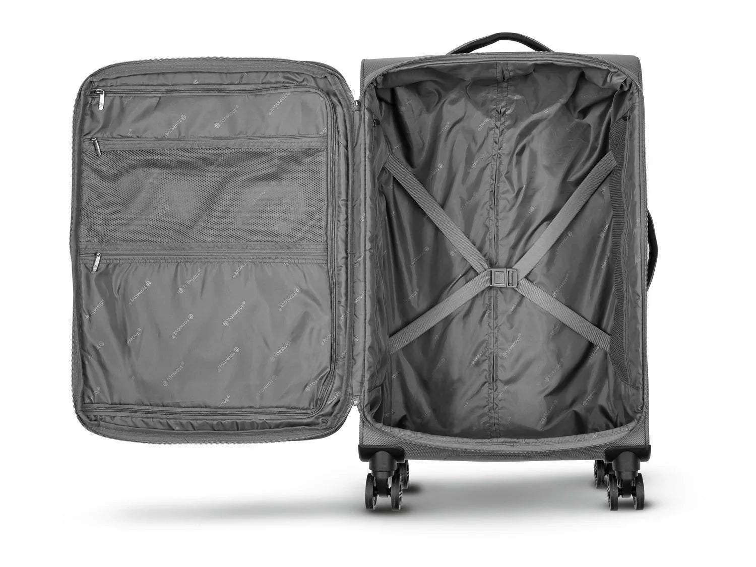 TOPMOVE Set de 2 valises  roulettes extensibles, 96-108 L et 62-69 L