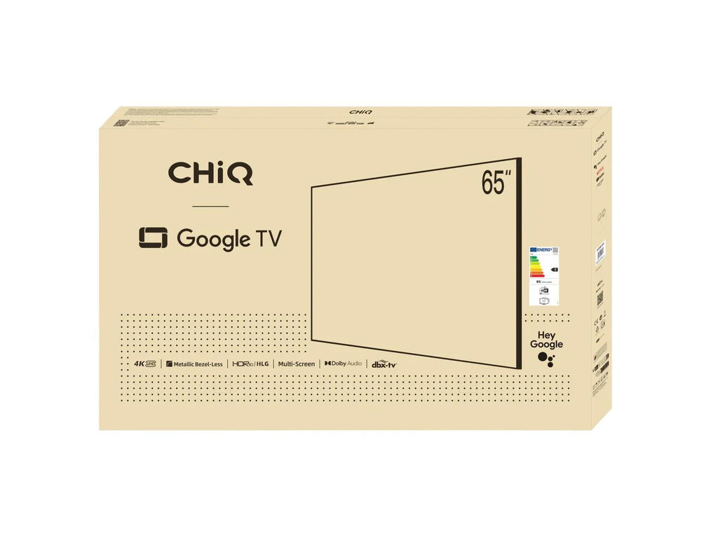 Chiq Smart TV UHD U65M10V, 65 pouces (165 cm)