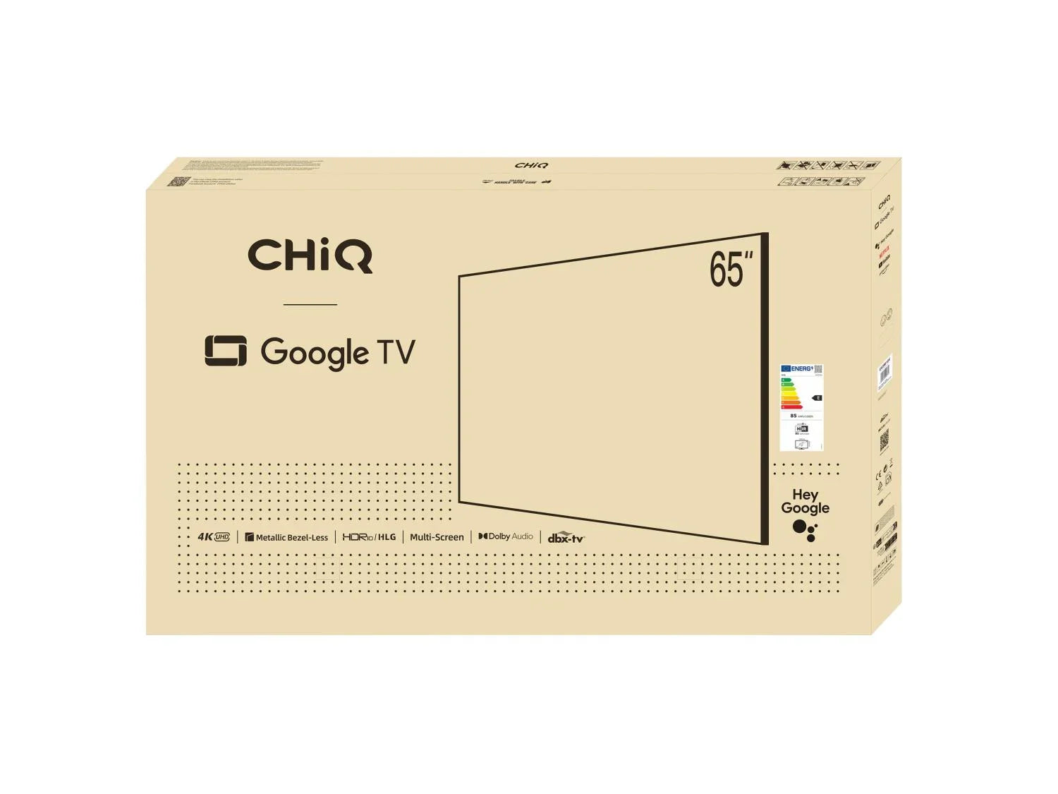 Chiq Smart TV UHD U65M10V, 65 pouces (165 cm)