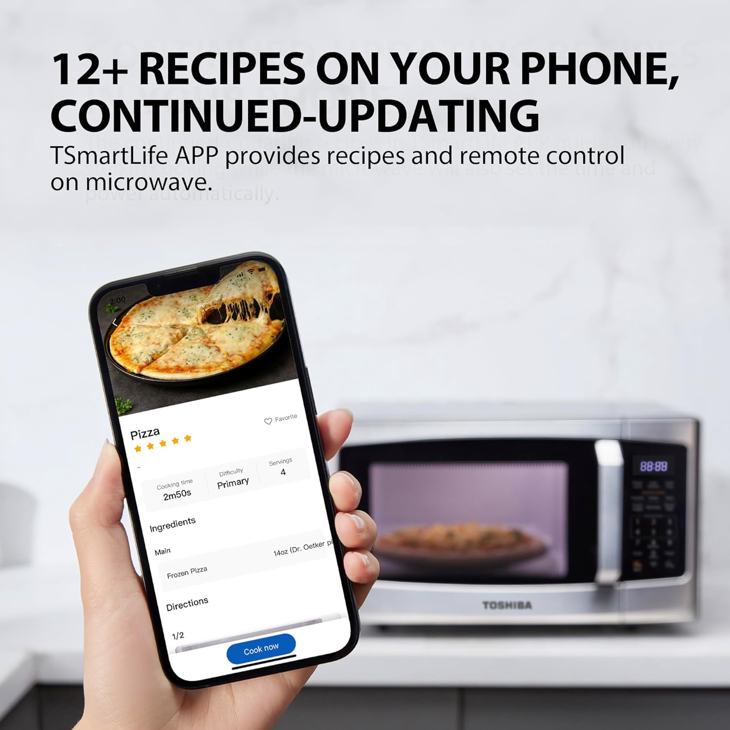 TOSHIBA 4-in-1 ML-EC42P(SS) Countertop Microwave Oven, Smart Sensor, Convection, Air Fryer Combo, Mute Function, Position Memory 13.6′′ Turntable, 1.5 Cu Ft, 1000W, Silver
