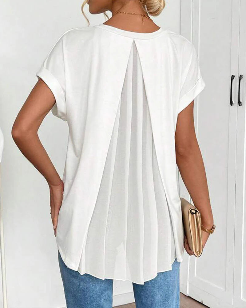 Estella - T-shirt Patchwork Décontracté