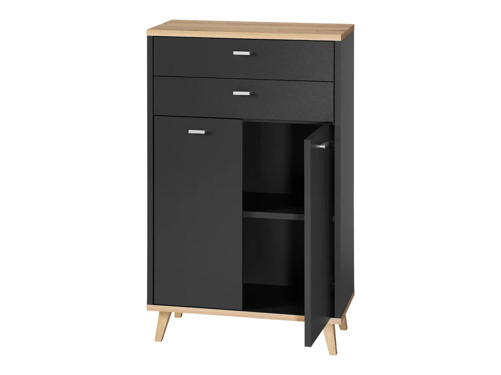 LIVARNO home Meuble de salle de bains Corfu, 60 x 96 x 28 cm, anthracite/imitation chne