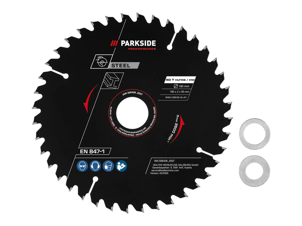 PARKSIDE PERFORMANCE Lame de scie circulaire,  190 mm, 40 dents ou 56 dents