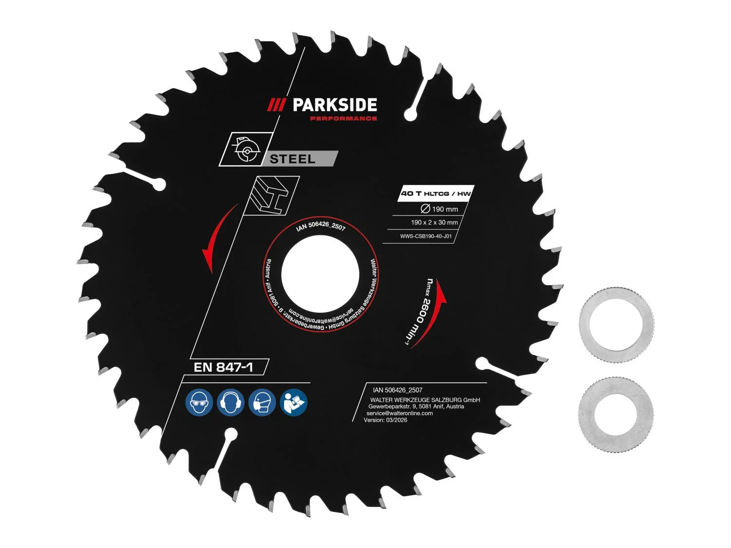 PARKSIDE PERFORMANCE Lame de scie circulaire,  190 mm, 40 dents ou 56 dents