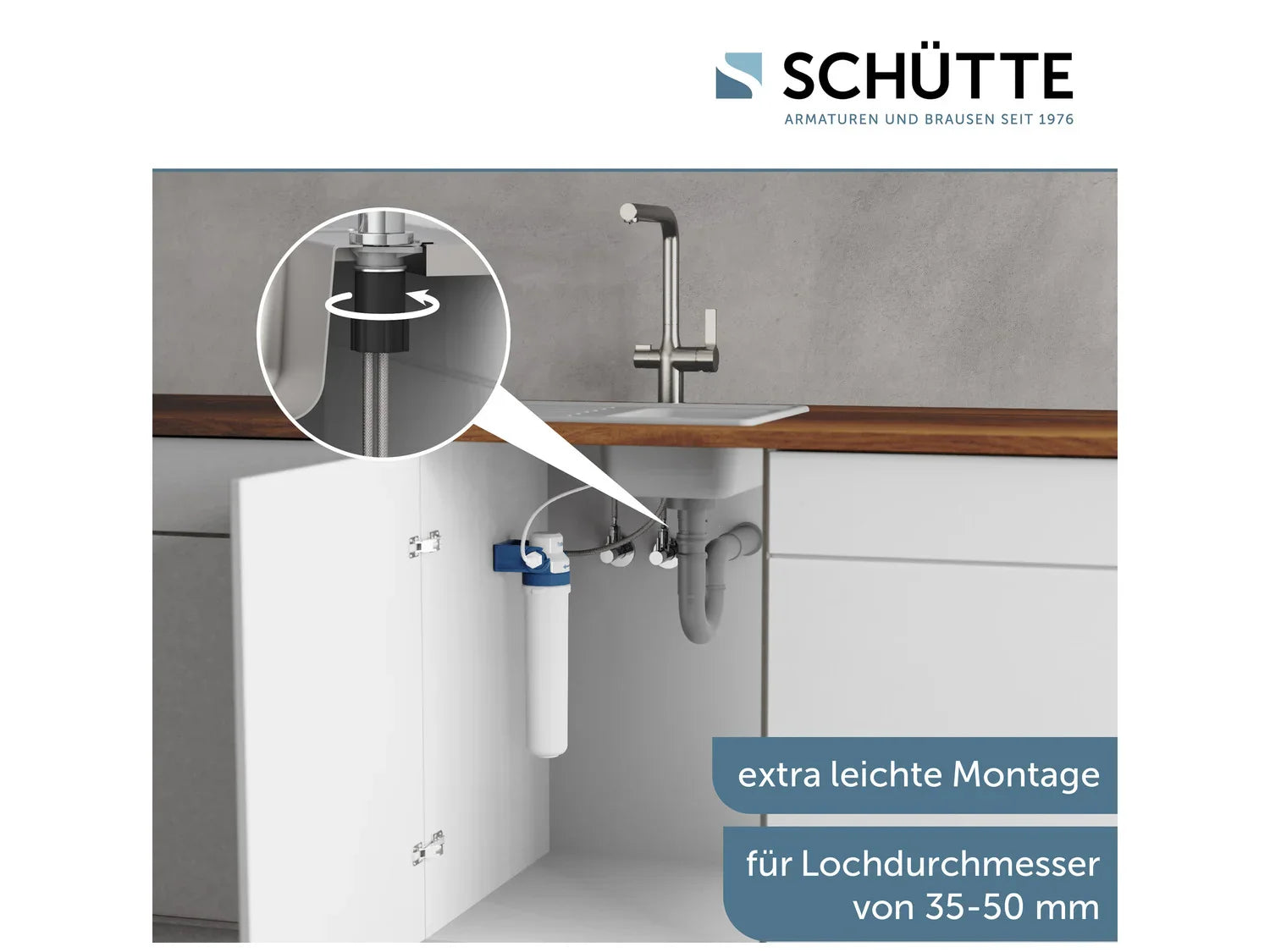 Schtte Robinet d'eau potable AQUASTAR PRO avec systme de filtration anti-calcaire