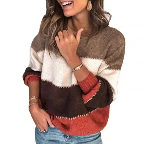 Sophie Paris l Pull Tricoté à blocs de couleurs