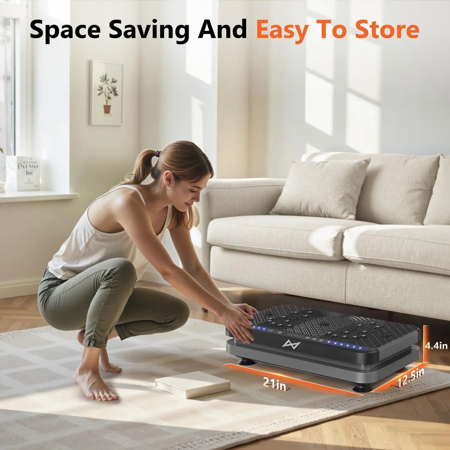 AXV Vibration Plate Fitness Platform Trainer Suitable for men and women to lose weight and burn fat at the gym