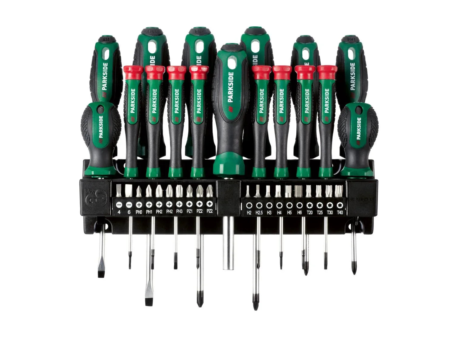 PARKSIDE Set de tournevis et embouts, 37 pices