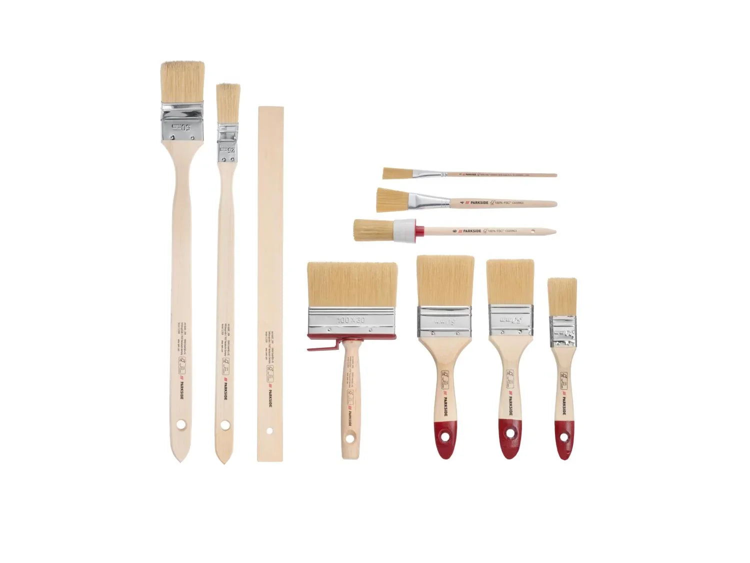 PARKSIDE Set de pinceaux, 10 pices