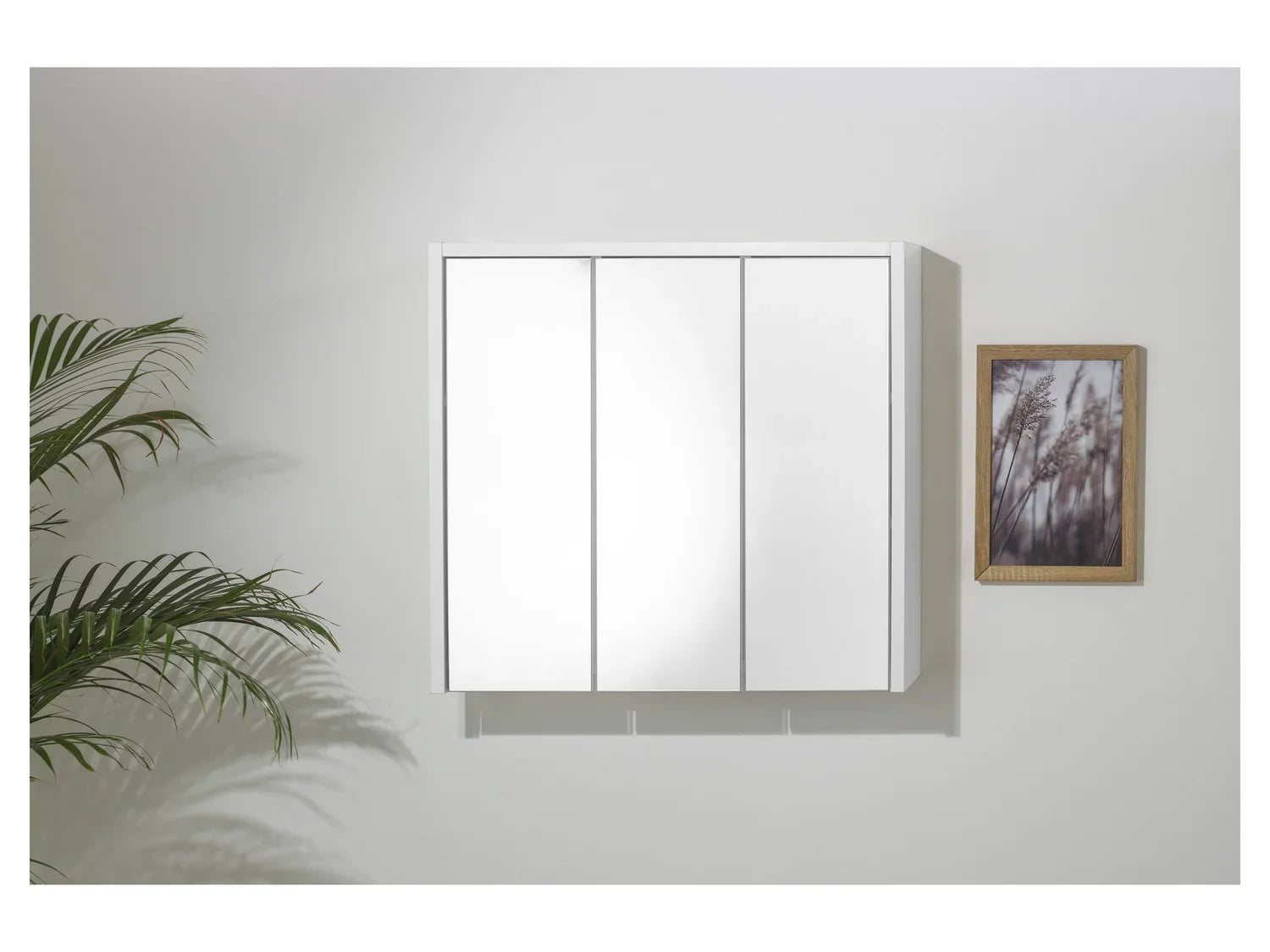 LIVARNO home Armoire de toilette miroir, 64,3 x 60,7 x 16,2 cm, blanche
