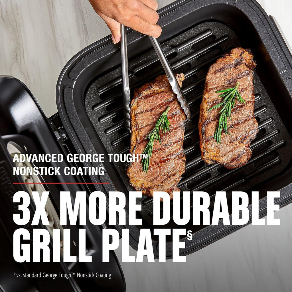 George Foreman Beyond Grill�?7-in-1 Electric Indoor Grill with Air Fry Technology, MCAFD800D, Black, Large