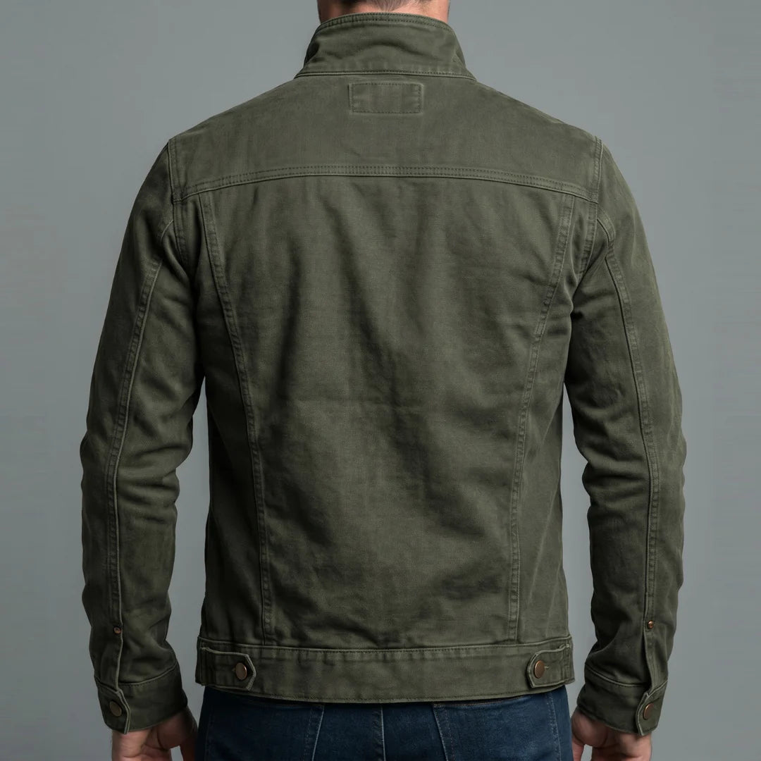 LOUIS | Veste en coton vintage à fermeture zippée