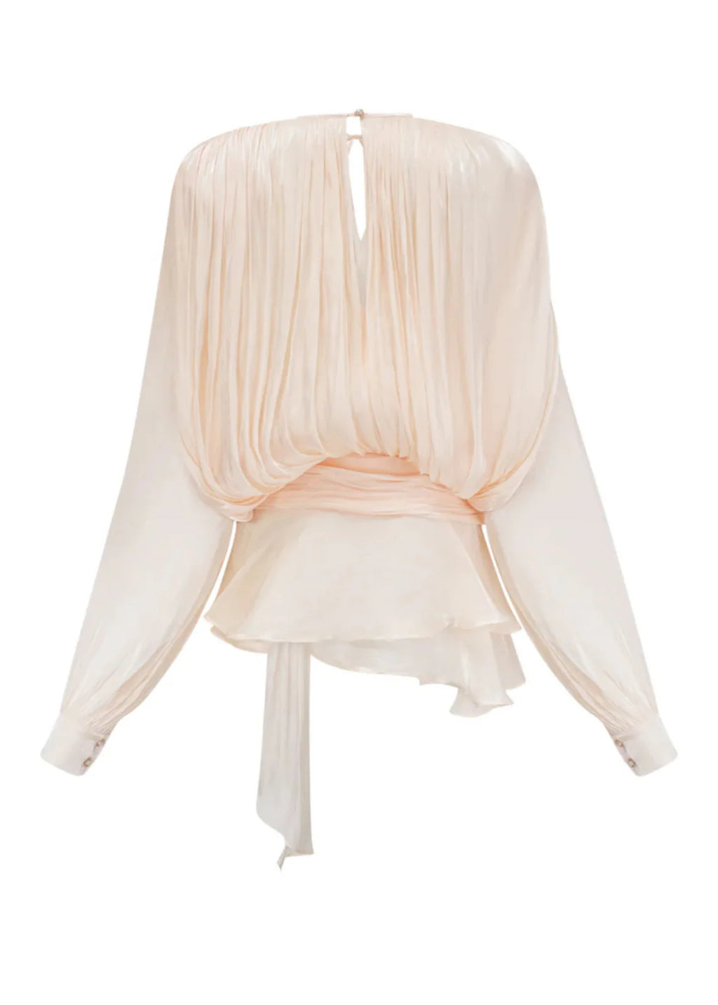 Robe mi-longue en satin champagne Estelle