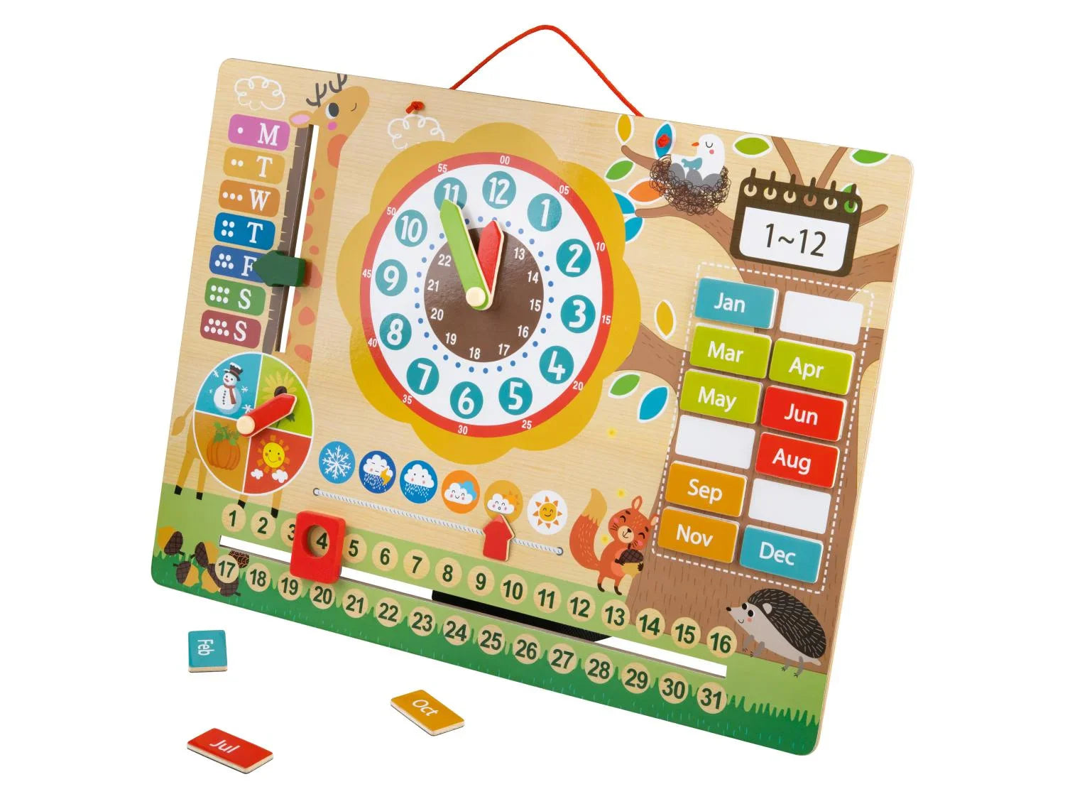 Playtive Ordinateur portable en bois ou Horloge magntique