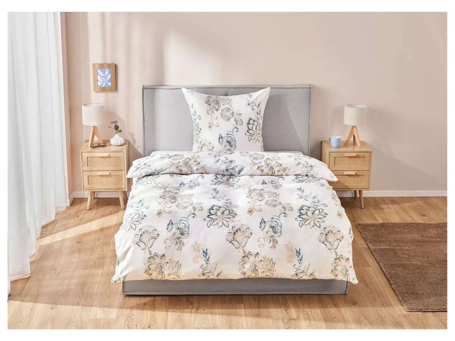 LIVARNO home Parure de lit en satin microfibre, 140 x 200 cm