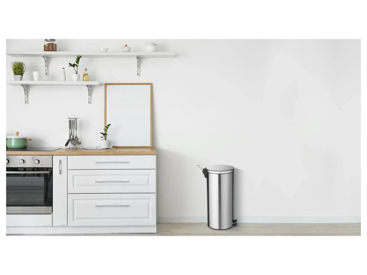 W5 Poubelle en acier inoxydable