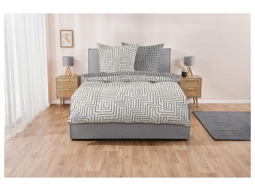 LIVARNO home Parure de lit en satin microfibre, 240 x 220 cm
