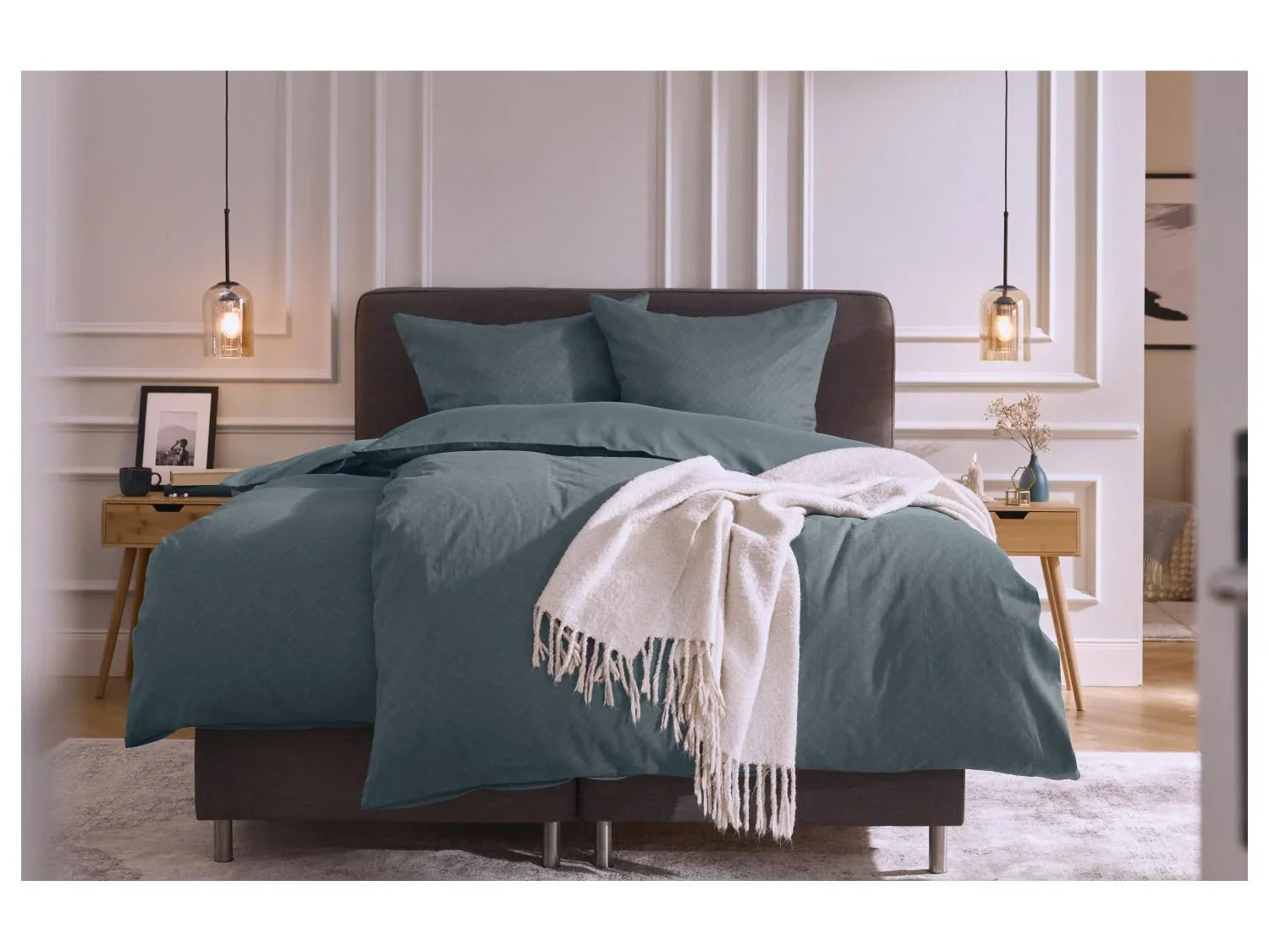 LIVARNO Parure de lit double face en satin, 140 x 200 cm