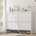 GarveeHome Shoe Cabinet with 3 Flip Drawers Wooden Shoe Organizer Cabinet Shoe Storage Hidden