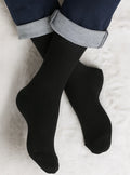 Mi-chaussettes pure laine noires