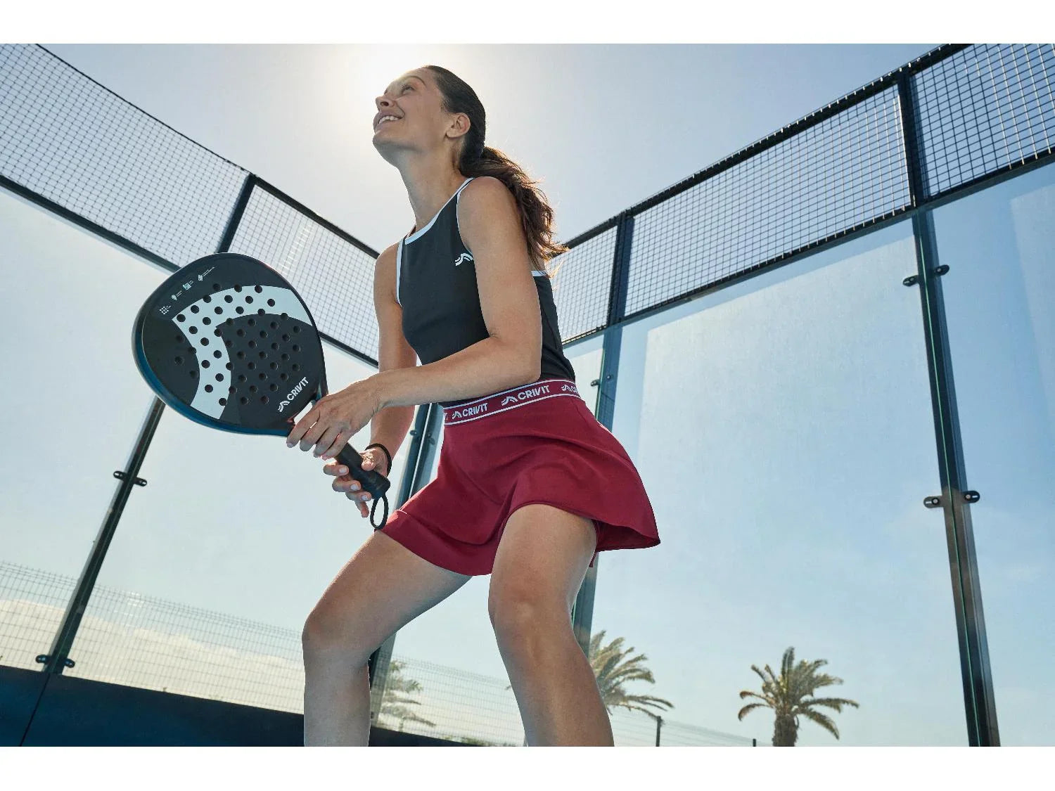 CRIVIT Raquette de padel en fibre de verre Comfort
