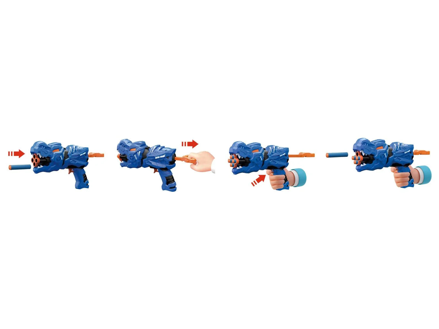 Playtive Pistolet dinosaure  flchettes souple