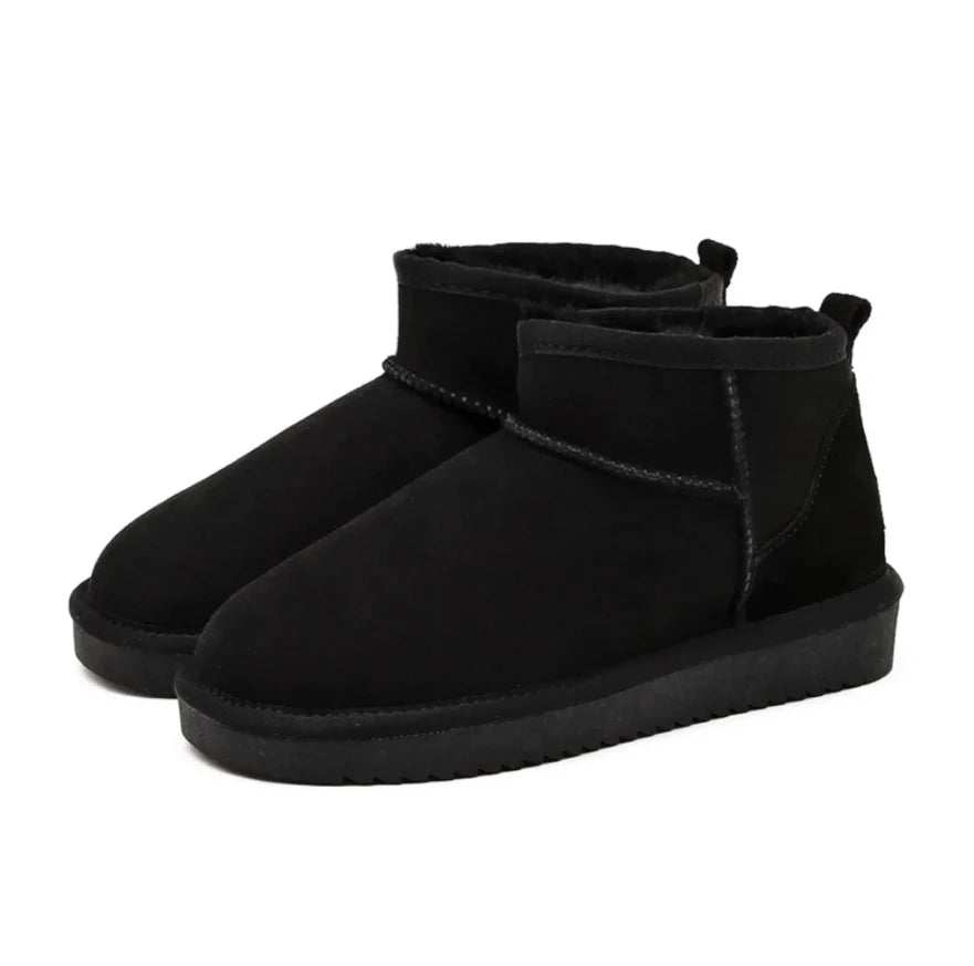 Belles Bottines Mini en Cuir de Boston
