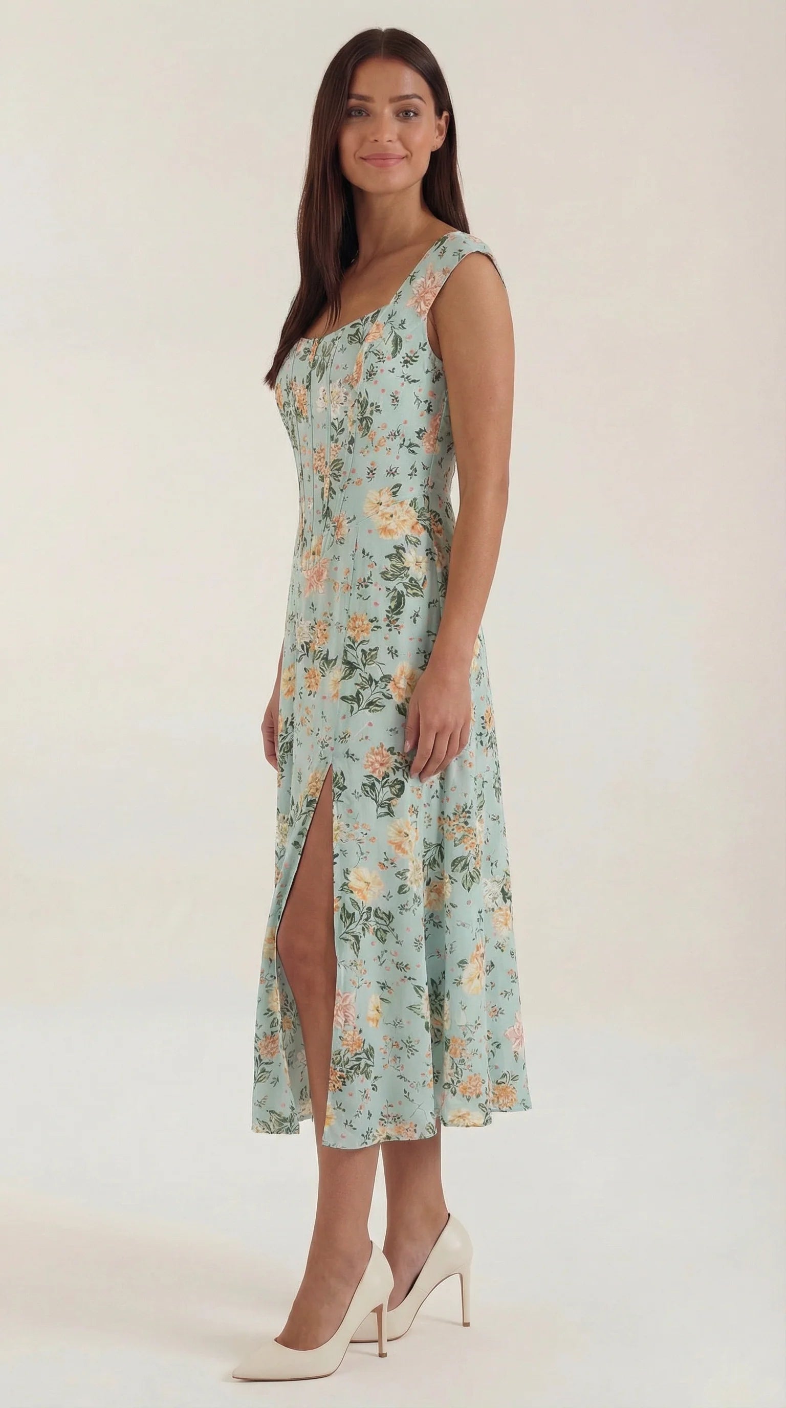 Robe corset midi femme tenue invité mariage