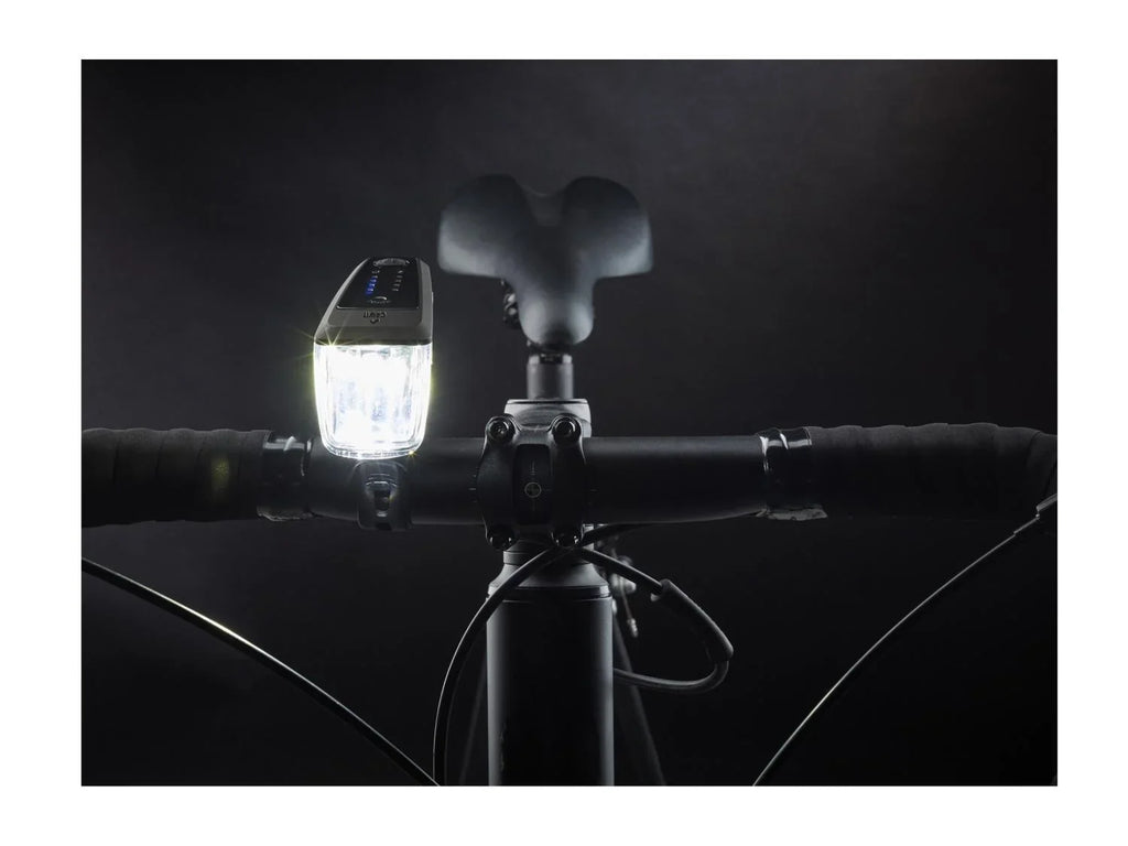 CRIVIT Kit clairage vlo LED, 90/70/30/15 Lux, batterie Li-ion, freinage d'urgence, 2 pices