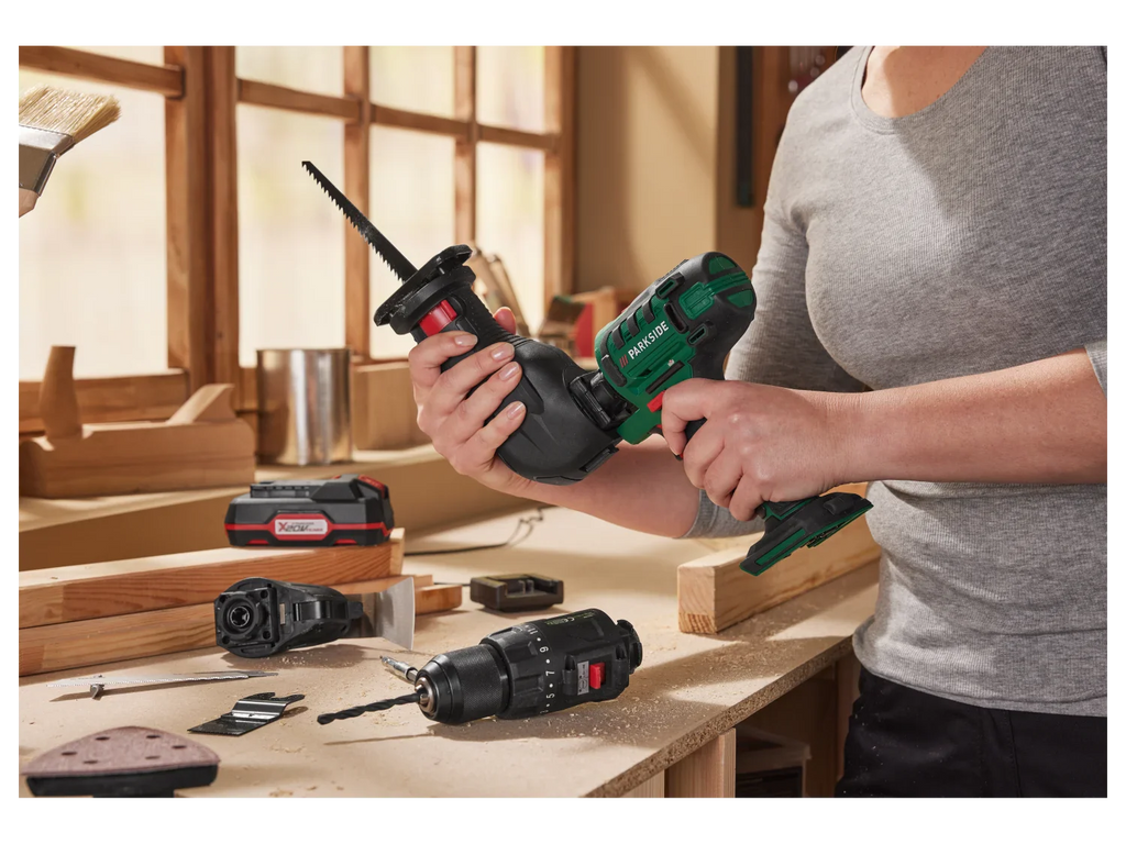 PARKSIDE Set appareil multifonction sans fil PKGA 20-Li C2 + batterie + chargeur, 20 V