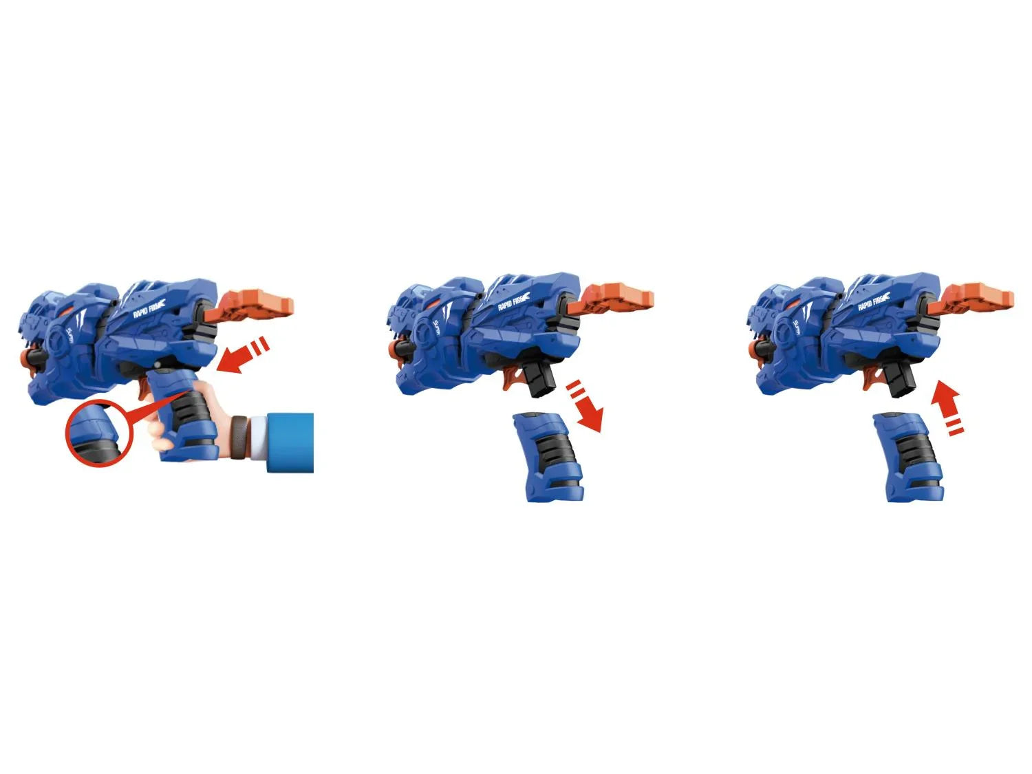 Playtive Pistolet dinosaure  flchettes souple