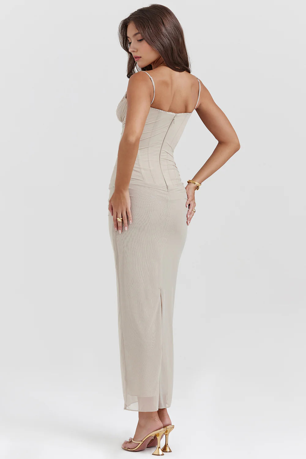 Claire | Robe en Réseau avec Dentelle