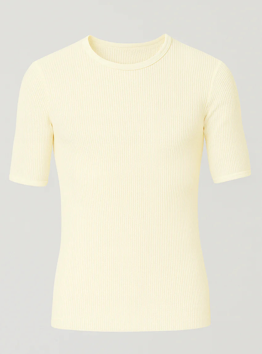 Tee-shirt thermique homme en laine blanc naturel