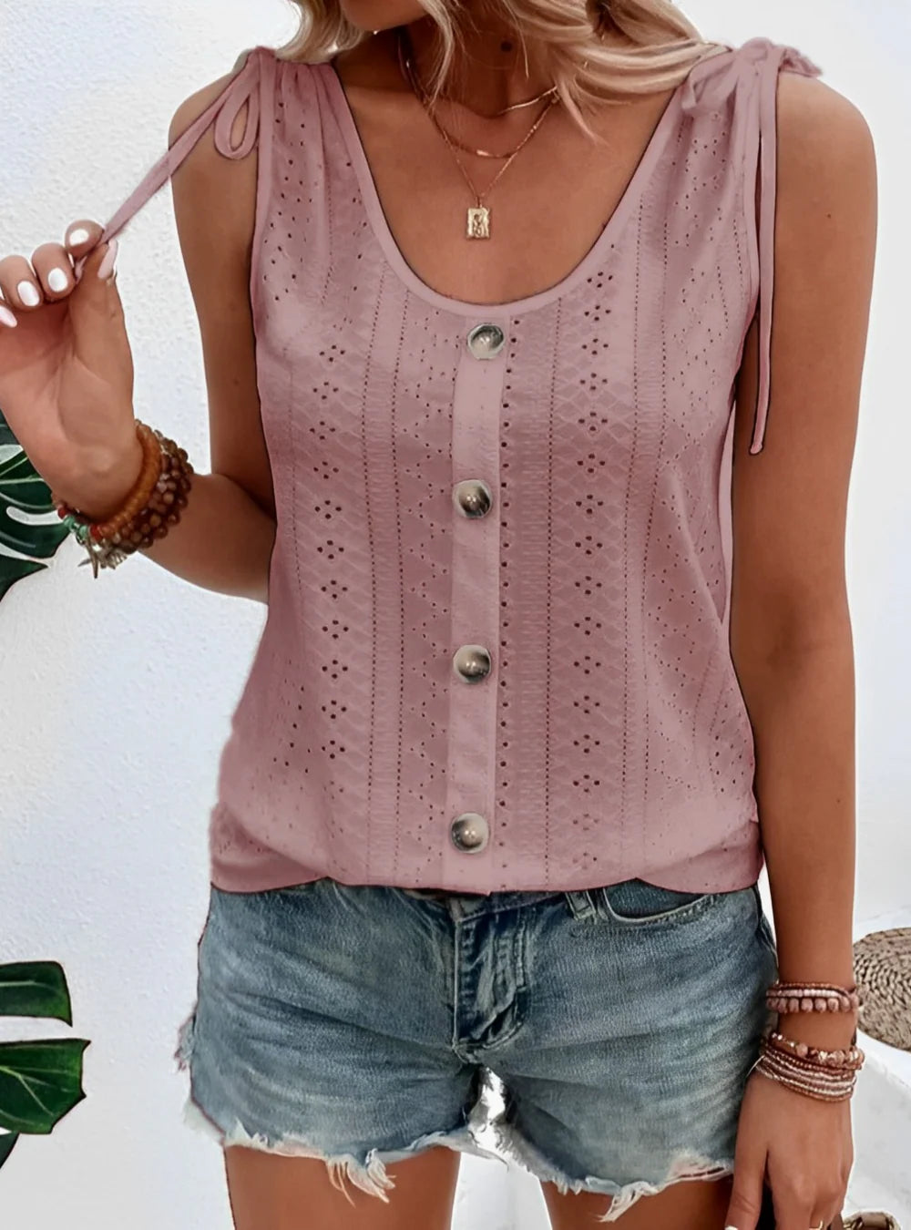 Blouse sans manches élégante pour femmes