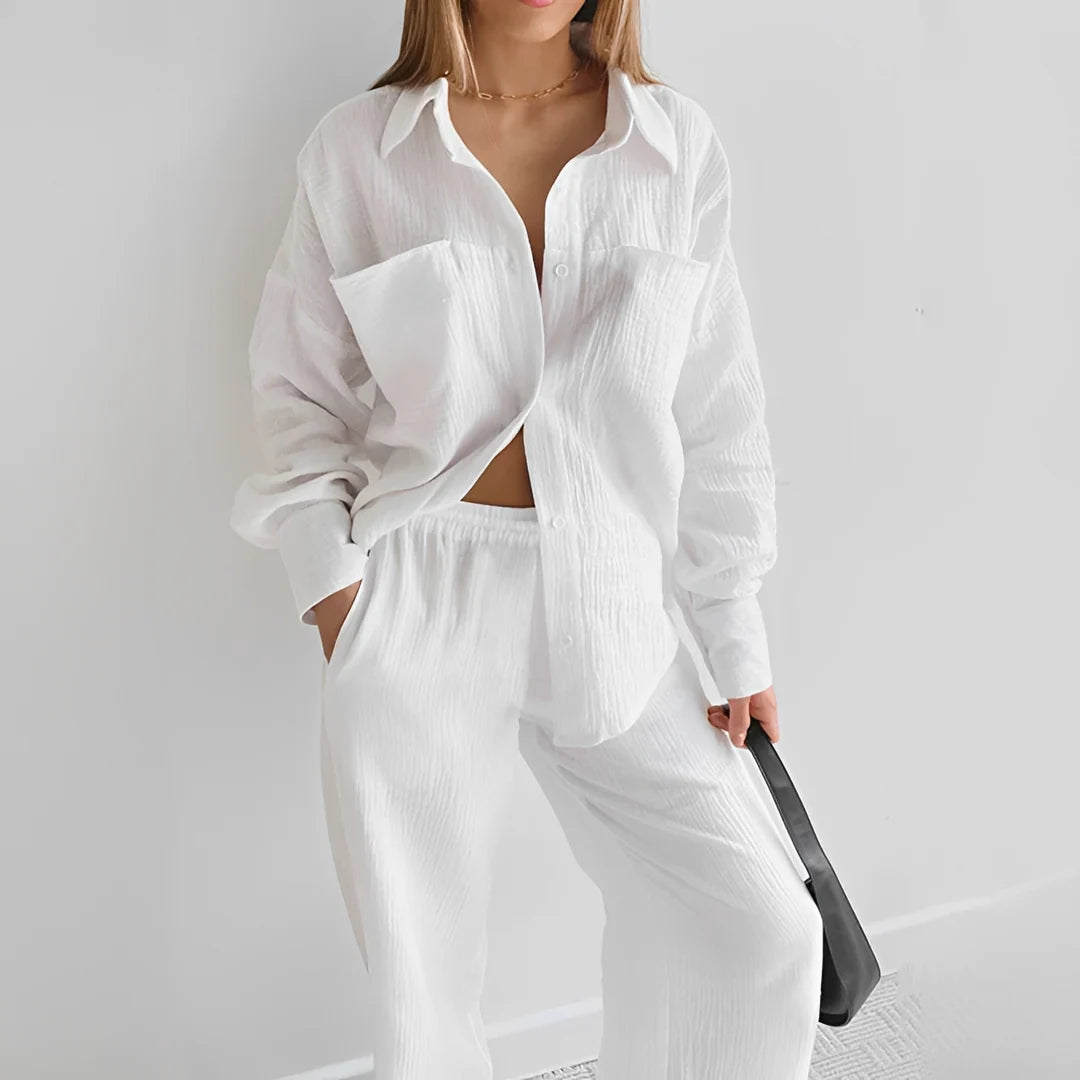 Lucille - Ensemble Relax Deux Pièces avec Pantalon