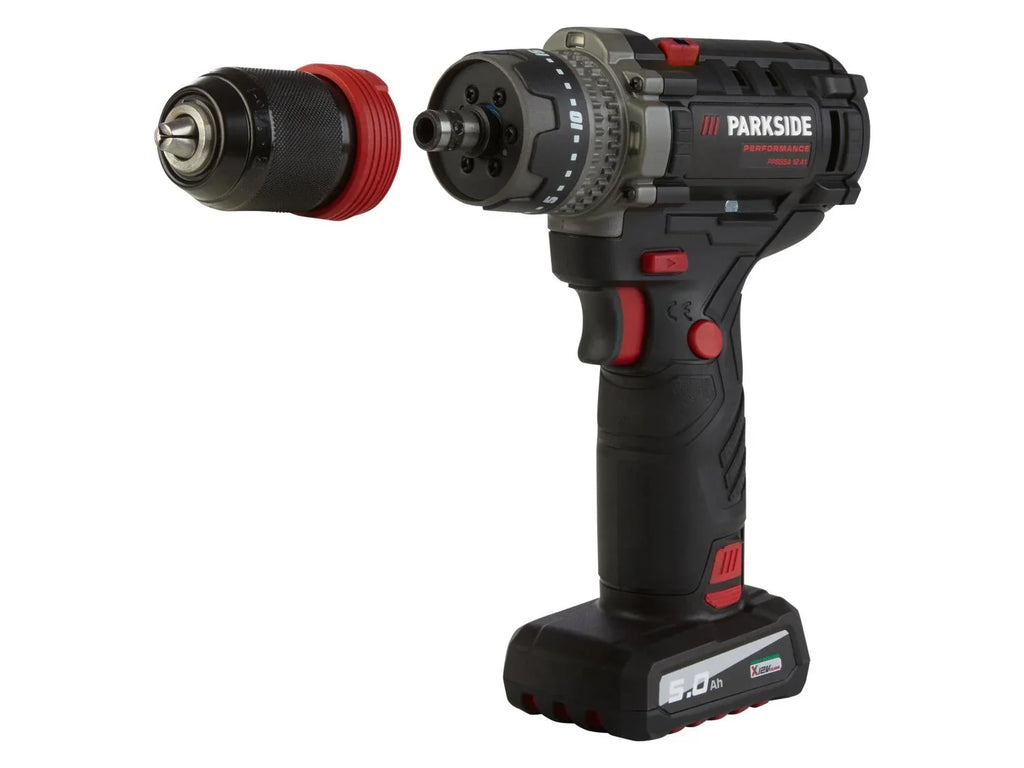 PARKSIDE PERFORMANCE Set perceuse-visseuse sans fil PPBSSA 12 A1 + batterie + chargeur, 12 V