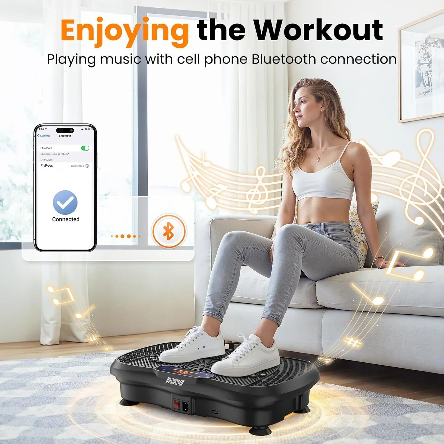 AXV Vibration Plate Fitness Platform Trainer Suitable for men and women to lose weight