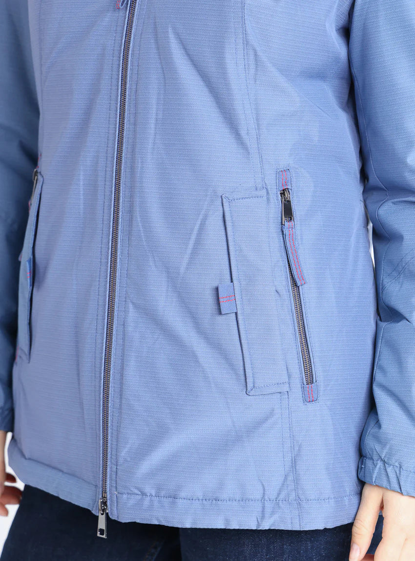 Parka doudoune femme bleu horizon