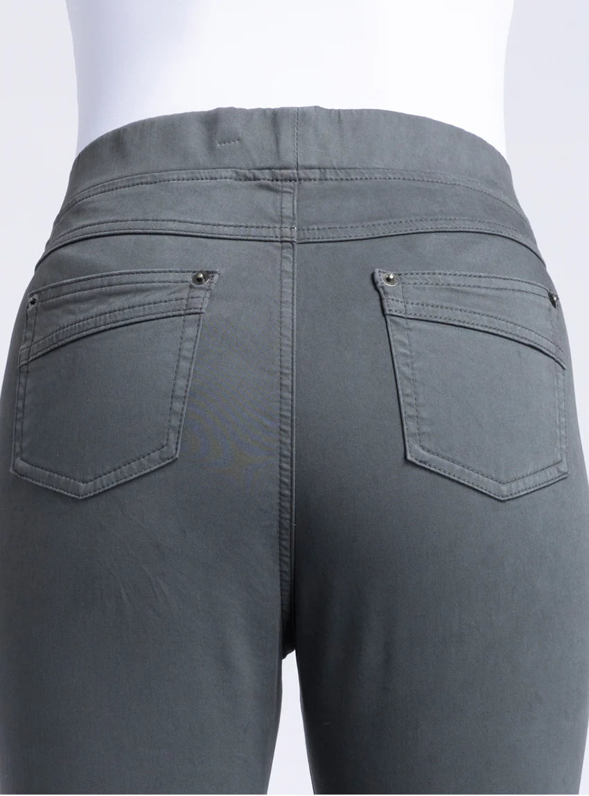 Pantalon jegging femme gris bronze