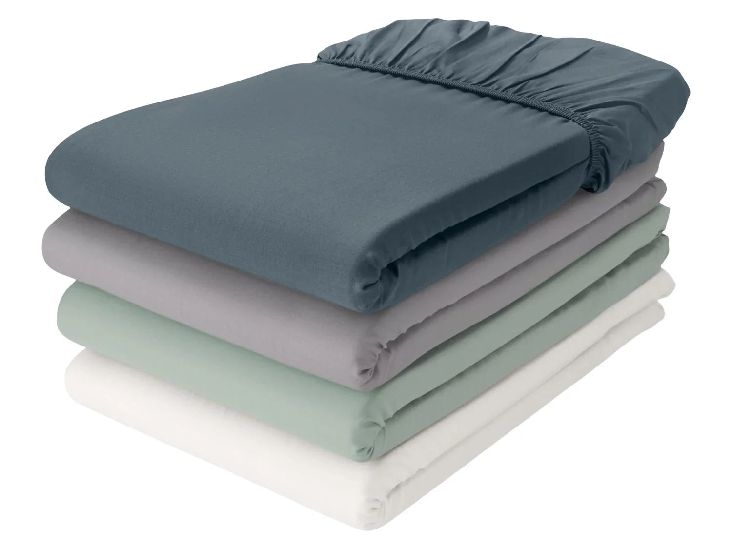 LIVARNO Drap-housse satin de coton et bambou mlangs, 180 - 200 x 200 cm