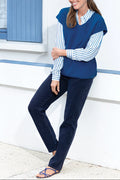 Jean coupe droite en coton - BLEU INDIGO