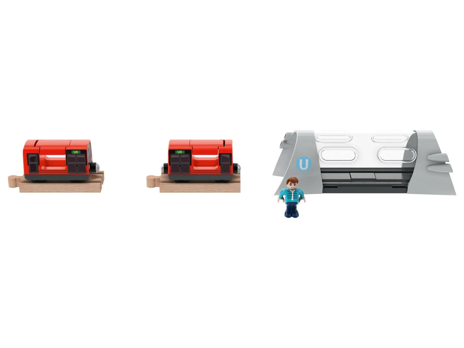 lupilu Accessoires pour circuits de train en bois